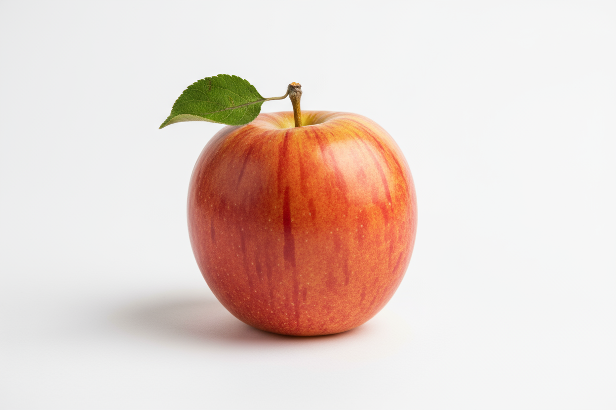 Manzana gala en fondo blanco para venta online
